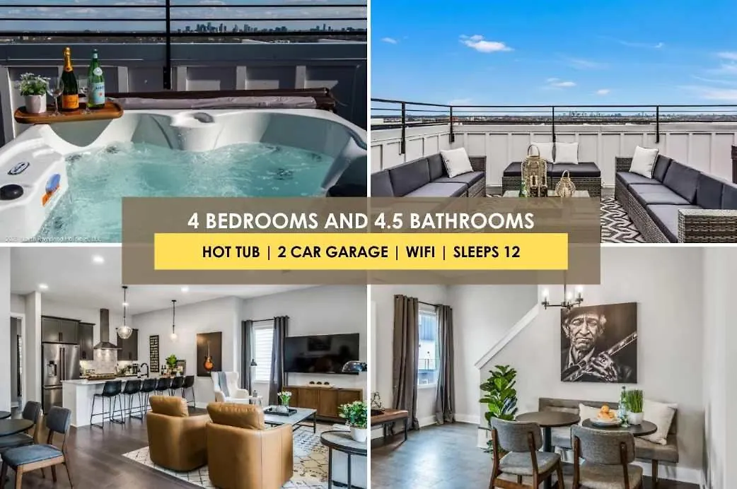 Stylish Nashville Home - Rooftop Deck - Hot Tub Holiday home